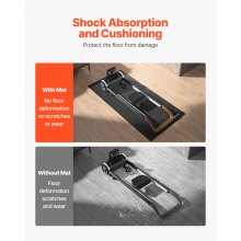 VEVOR Laufbandmatte für Teppichboden Bodenschutzmatte (60 x 130 cm) für Sportgeräte 4 mm dick, Trainingsgerätematte für Laufbänder Walking-Pad Ellipsentrainer, hochdichter PVC-Bodenschutz