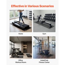 VEVOR Laufbandmatte für Teppichboden Bodenschutzmatte (60 x 130 cm) für Sportgeräte 4 mm dick, Trainingsgerätematte für Laufbänder Walking-Pad Ellipsentrainer, hochdichter PVC-Bodenschutz