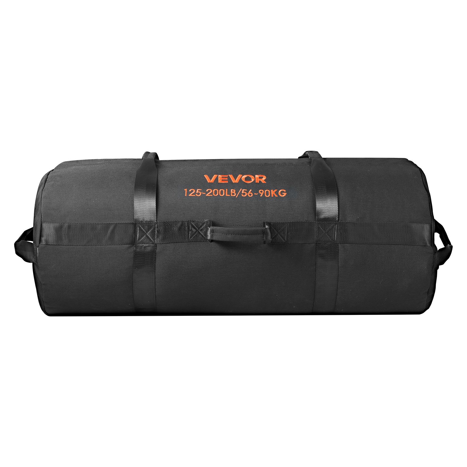 VEVOR Workout-Sandsack, strapazierfähige Powerbags Sandsack-Trainingstasche mit Griffen, einstellbar 56-90 kg für Fitness-Krafttraining, Cross-Training, Fitnessstudio-Übungen, Schwarz (ungefüllt)