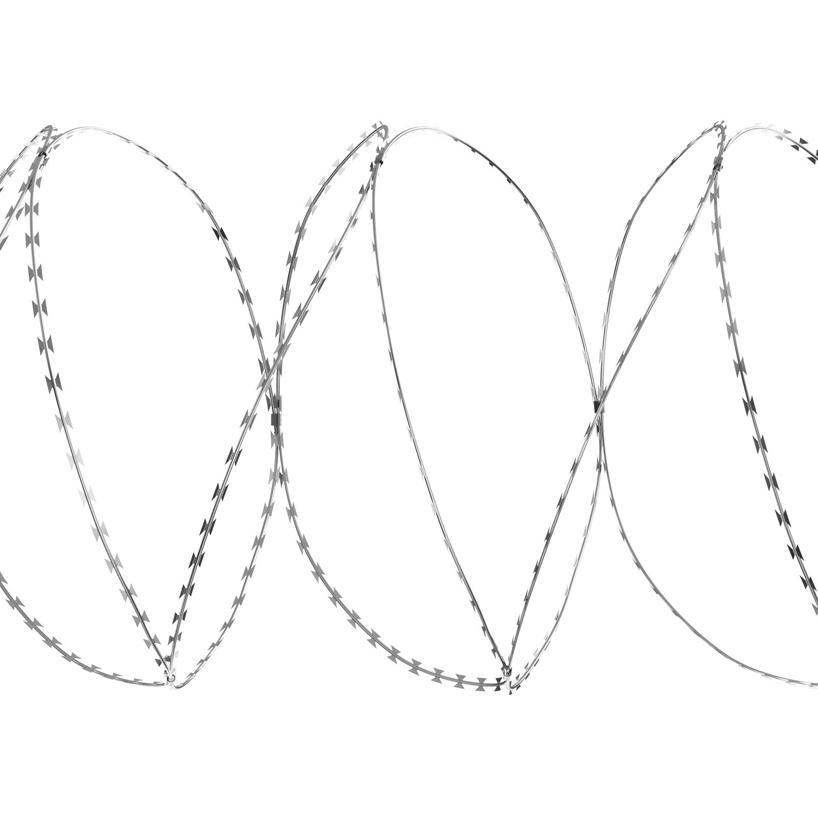VEVOR Natodraht 45 m (3 Rollen x 15 m) Stacheldraht Doppelspirale Sperrdraht Stacheldrahtzaun (0,51 mm) scharfe Klingen und (ca. 4 mm) dicke Kerndrähte Maschendraht für außergewöhnlichen Spiralschutz