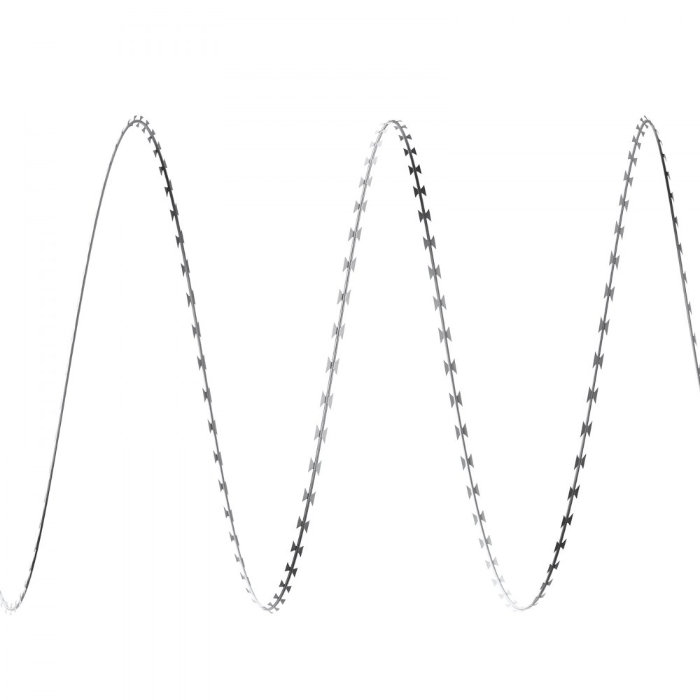 VEVOR Natodraht 30 m (2 Rollen x 15 m) Stacheldraht Spirale Sperrdraht Stacheldrahtzaun (0,51 mm) scharfe Klingen und (ca. 4 mm) dicke Kerndrähte Maschendraht für außergewöhnlichen Spiralschutz