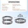 VEVOR NATO Wire 30 m (2 rolls x 15 m) Barbed Wire Spiral Barrier Wire Barbed Wire Fence (0.51 mm) sharp blades and (approx. 4 mm) thick core wires Mesh wire for exceptional spiral protection