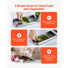 VEVOR Gemüseschneider Multischneider Set Lebensmittel-Veggie-Chopper 3 Klingen