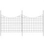 VEVOR 5er-Set Dekorativer Gartenzaun 75x93cm Metallzaun aus Kohlenstoffstahl Steckzaun 6,38cm Spike-Abstand Hundezaun Gitterzaun Beetzaun Zaun Metall Zaunelementen inkl. Befestigungsmaterial