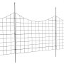 VEVOR 5er-Set Dekorativer Gartenzaun 75x93cm Metallzaun aus Kohlenstoffstahl Steckzaun 6,38cm Spike-Abstand Hundezaun Gitterzaun Beetzaun Zaun Metall Zaunelementen inkl. Befestigungsmaterial