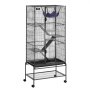 VEVOR 69" Rolling Metal Ferret Cage, Large 4-Story Cage, Small Animal Cage with Ramps and Tray, Easy to Assemble for House Rats, Hamsters, Guinea Pigs, Chinchillas, Squirrels, Hedgehogs, Rabbits