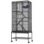 VEVOR 69" Rolling Metal Ferret Cage, Large 4-Story Cage, Small Animal Cage with Ramps and Tray, Easy to Assemble for House Rats, Hamsters, Guinea Pigs, Chinchillas, Squirrels, Hedgehogs, Rabbits