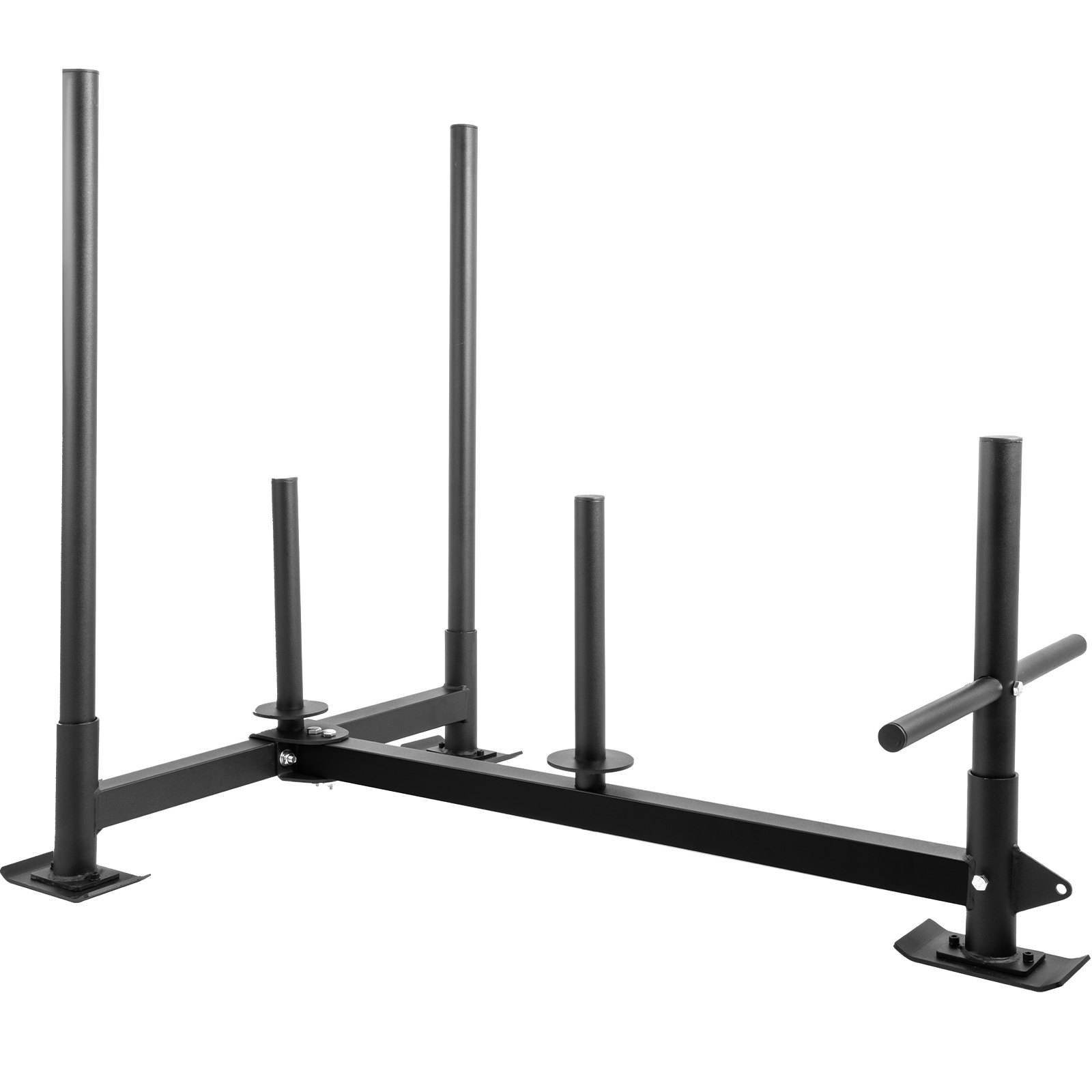 VEVOR Fitness-Schlitten, 23 kg Fitness-Schlitten 112 x 77,5 x 92 cm Fitness-Schlitten, 90 cm Hohes Rohr, 26 cm Niedriges Rohr Fitness-Schlitten 500 lbs Belastbarkeit, Fitness-Schlitten Eisen Schwarz