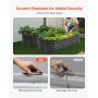 VEVOR Hochbeet aus Metall, 1190x595x420mm, verzinkter Pflanzkasten für den Außenbereich, offener Boden, Pflanzbeet,  Blumenbeet für den Anbau von Gemüse, Blumen, Kräutern und Sukkulenten, dunkelgrau
