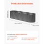 VEVOR Hochbeet Pflanzbeet Metall Gemüsebeet Pflanzkasten 240x60x56cm Dunkelgrau