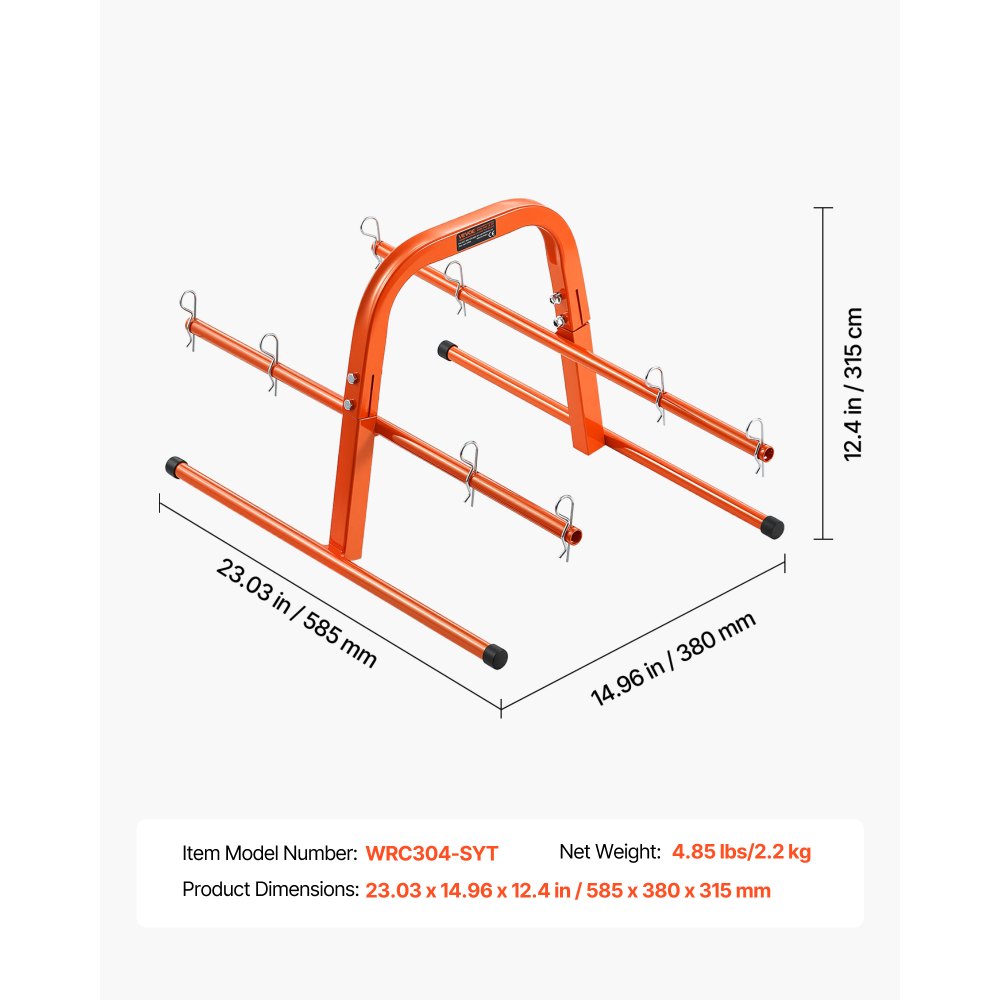 VEVOR Drahtspulenhalter, 45 kg Kapazität, manueller Kabelspender, Stahlrohrgestell, zur Aufbewahrung von bis zu 8 Spulen mit einem max. Durchmesser von 24 cm unter verschiedenen Bedingungen