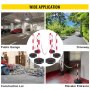 Vevor Set Von 6 Absperrpfosten Und 1 Kunststoff-ketten Von 10 M Rot Und Weiß