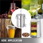 VEVOR 15L Edelstahl Weinfass Edelstahl Fermenter mit Wasserhahn Wein zum Lagern von Wein und Bier Metall Edelstahl Verschlossenes Fass