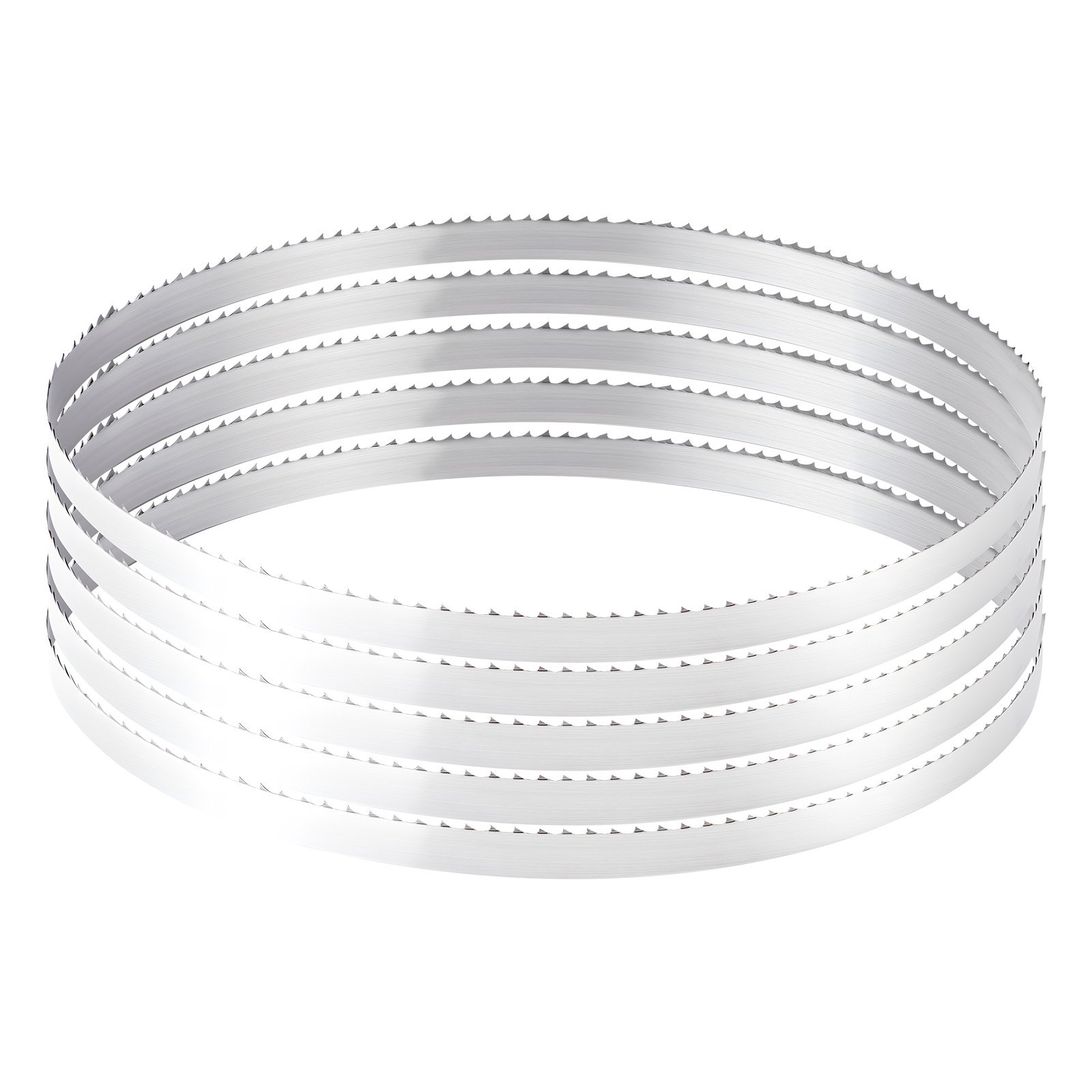 VEVOR Bandsägeblatt, 2780x16x0,5 mm, 4 ZpZ, mit 18 HRC gehärteten, scharfen Zähnen, SK5 hochfester Kohlenstoffstahl, 16 mm Breite, Ersatz für gängige Holzbearbeitungs-Bandsägen, 1 Set