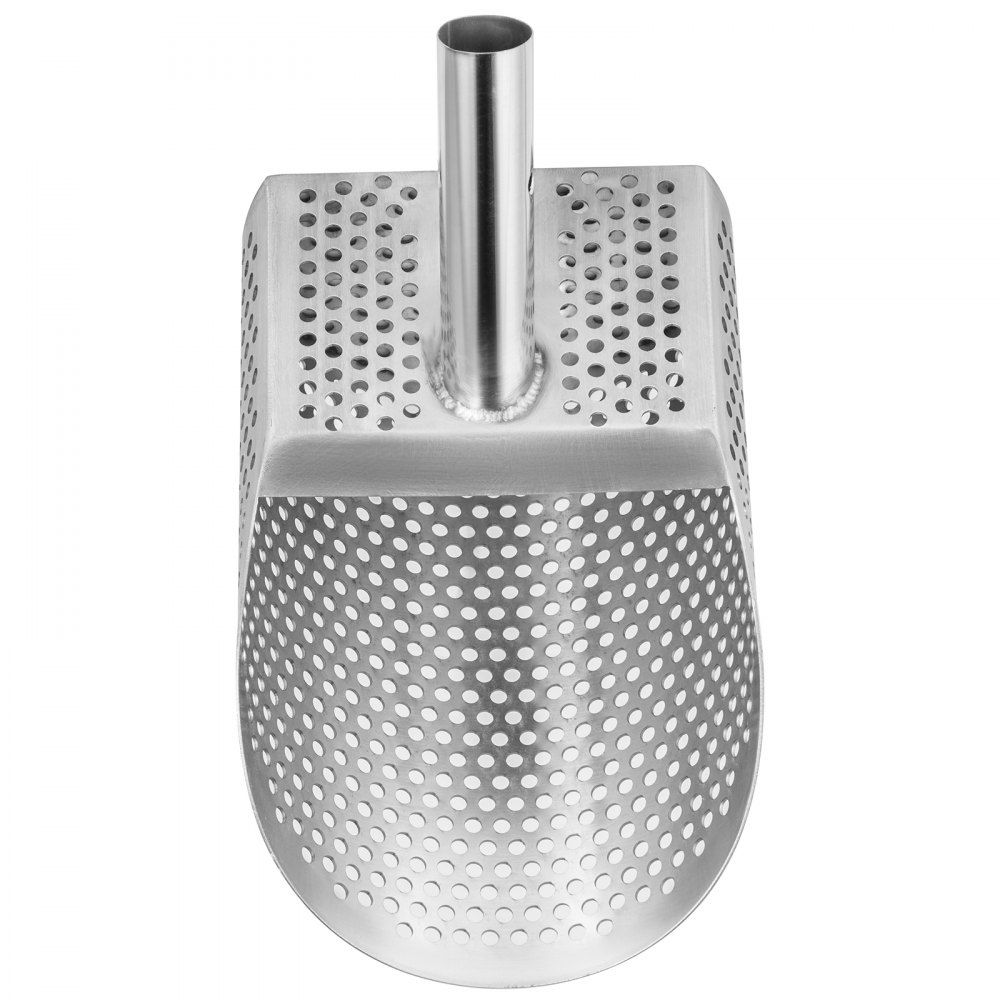 VEVOR Metalldetektor Sandschaufel, 13 x 25 cm Metalldetektor Wattschaufel 2 mm Dicke Metalldetektor Sand Scoop, 10 mm Löcher Strandsandschaufel, 800 g Edelstahl Sandscoop Unterwasser Sandschaufel