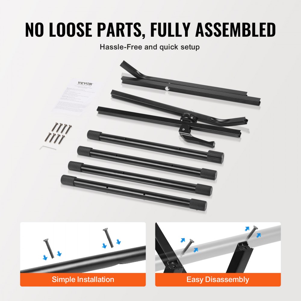 VEVOR Gitarrenverstärkerständer, 176 lbs/79,83 kg Tragkraft, Gitarrenverstärkerständer oder Lautsprechergehäuse mit 5-20 in/125-505 mm einstellbarer Höhe, vorinstallierte M6*40 Sechskantschrauben, passend für die meisten Combo-Verstärker