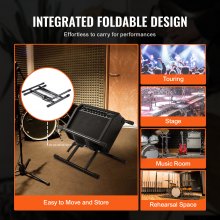 VEVOR Gitarrenverstärkerständer, 176 lbs/79,83 kg Tragkraft, Gitarrenverstärkerständer oder Lautsprechergehäuse mit 5-20 in/125-505 mm einstellbarer Höhe, vorinstallierte M6*40 Sechskantschrauben, passend für die meisten Combo-Verstärker