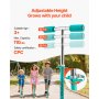 VEVOR Scooter (2 Räder) für Kinder ab 3 Jahren, Cityroller Kinderroller mit leuchtenden Rädern & höhenverstellbarem Lenker & rutschfestem Deck & faltbarem Rahmen, Tretroller bis zu 50 kg, Grün