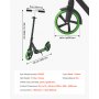 VEVOR Scooter (2 Räder) für Kinder ab 8 Jahren, Cityroller Kinderroller Straßenroller mit höhenverstellbarem Lenker & rutschfestem Deck, faltbarer Tretroller bis zu 100 kg, Schwarz + Grün