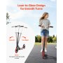 VEVOR Scooter (2 Räder) für Kinder ab 8 Jahren, Cityroller Straßenroller mit höhenverstellbarem Lenker & rutschfestem Deck & leichtem Rahmen, faltbarer Tretroller bis zu 100 kg, Schwarz + Rot