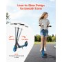 VEVOR Scooter (2 Räder) für Kinder ab 8 Jahren, Cityroller Kinderroller Straßenroller mit höhenverstellbarem Lenker & rutschfestem Deck & faltbarem Rahmen, Tretroller bis zu 100 kg, blau