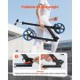VEVOR Scooter (2 Räder) für Kinder ab 8 Jahren, Cityroller Kinderroller Straßenroller mit höhenverstellbarem Lenker & rutschfestem Deck & faltbarem Rahmen, Tretroller bis zu 100 kg, blau