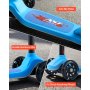 VEVOR Scooter (3 Räder) ab 3 Jahren, Cityroller Kinderroller mit leuchtenden Rädern & höhenverstellbarem Lenker & rutschfestem Deck & leichtem Aluminiumrahmen, Tretroller bis zu 75 kg, Blau