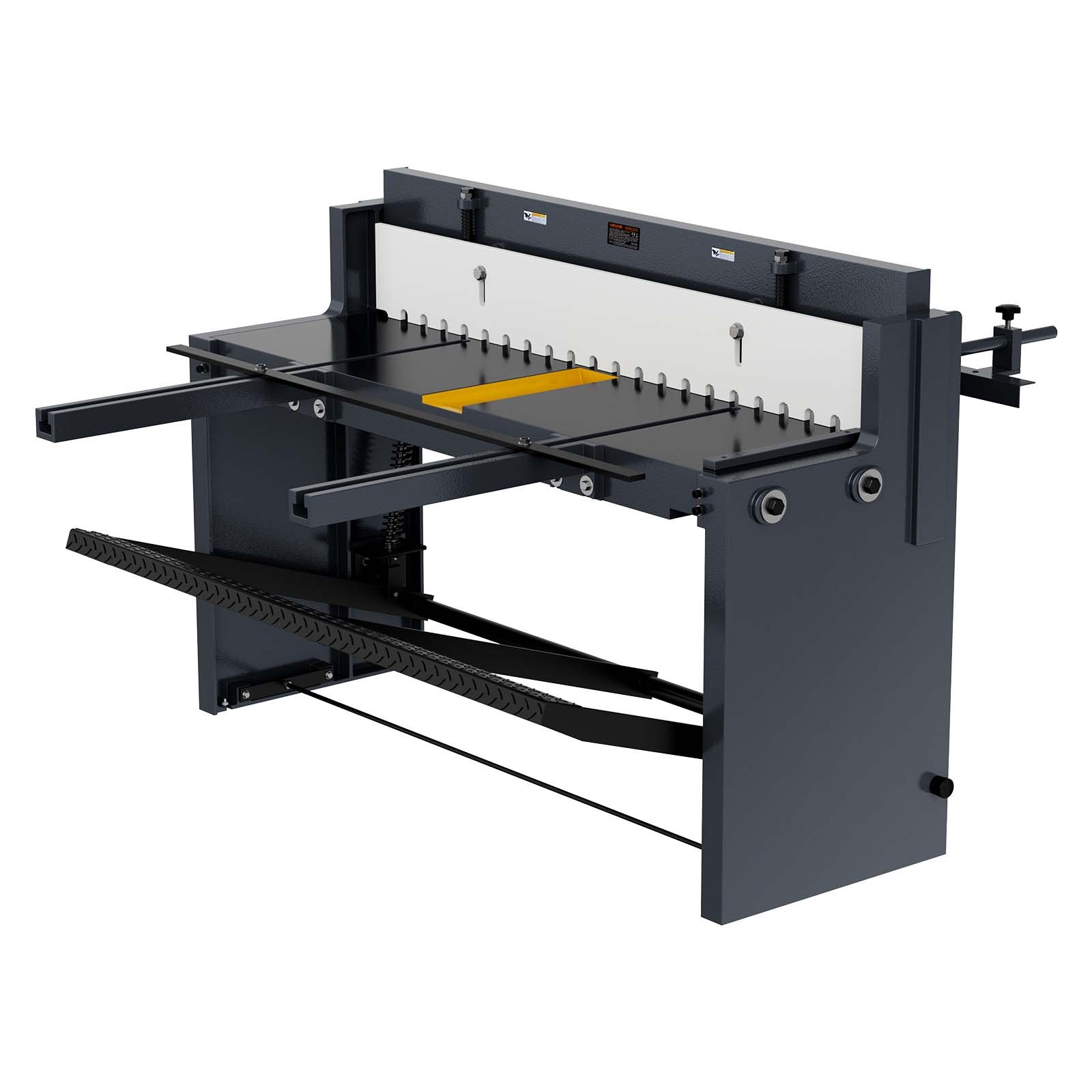 VEVOR Blechschere, 1320 mm Metallschere, mit Stahlrahmen, einstellbarem Klingenabstand, Materialanschlägen, Fußpedalsteuerung zum Schneiden von Stahl, Kupfer, Betonstahl und Aluminium