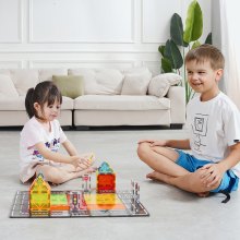 VEVOR Magnetic Building Kinder Spielzeug Magnetische Bausteine Blöcke 56-teilig