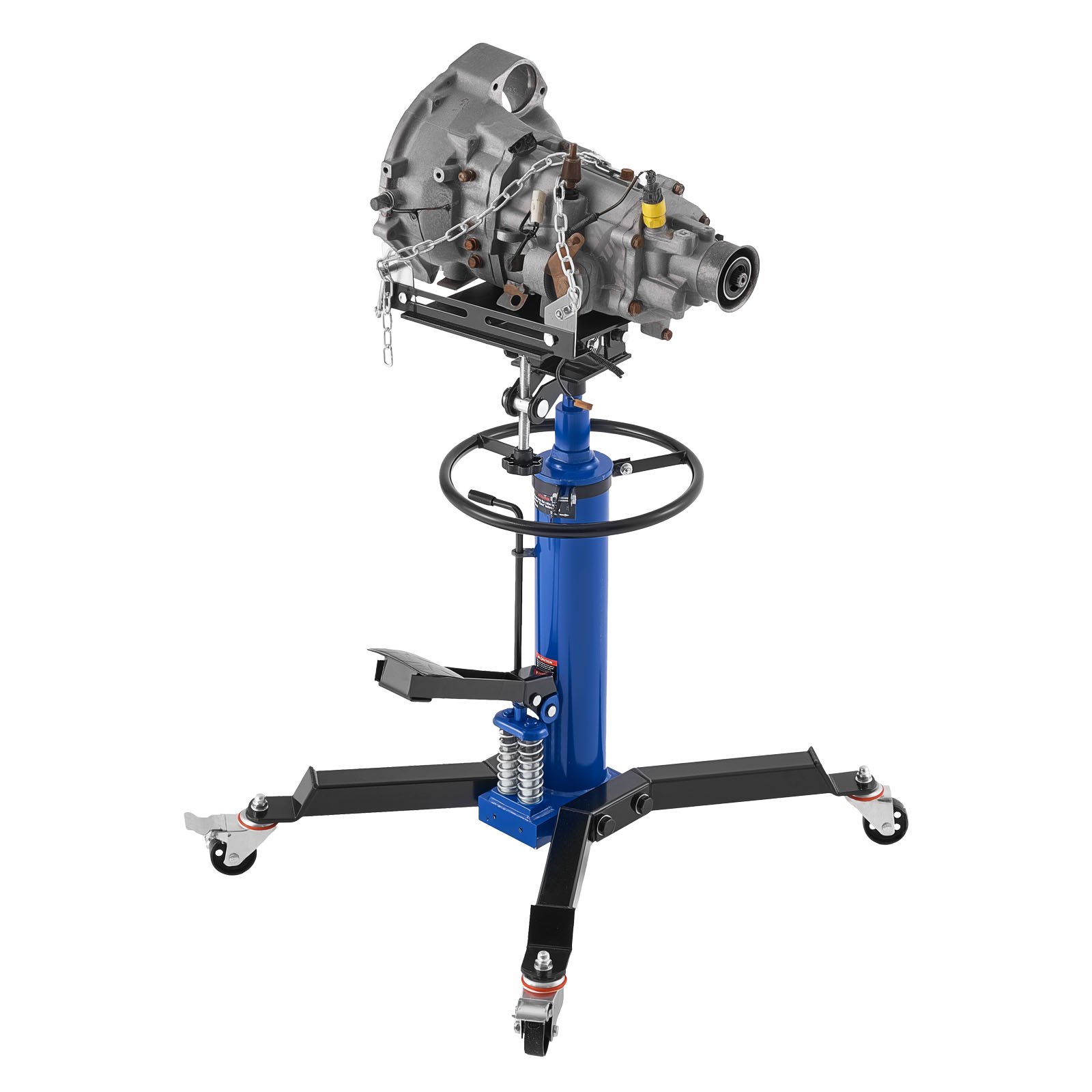 VEVOR hydraulischer Getriebeheber Wagenheber mit 600 kg Hubkapazität, Teleskop-Getriebeheber mit Pedal & Doppelteleskopgetriebe & 88-176 cm hohe Hubhöhe, Garagen-/Werkstatthebebühne Blau