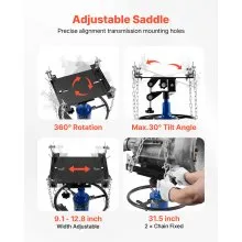 VEVOR hydraulischer Getriebeheber Garagenheber mit 750 kg Hubkapazität, Teleskop-Getriebeheber mit Pedal & 360° Schwenkrad, 88-176 cm hohe Hubhöhe, Hebezeug für Garage / Werkstatt Blau + Schwarz