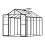 VEVOR Gewächshaus aus Polycarbonat, 236x402,5x207cm, Pflanzenhaus mit 2 Lüftungsfenstern, Treibhaus im Pavillon-Stil mit Flügeltür, begehbares Gewächshaus-Set aus Aluminium für den Garten im Freien