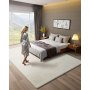 VEVOR Hochflor Teppich 3048x2438 mm, flauschiger Wohnzimmerteppich mit dreilagigem Material, 35 mm Florhöhe, für Wohnzimmer, Schlafzimmer, Loungebereich, fusselfrei und weicher, weiß