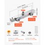 VEVOR Duscharmatur mit Thermostat Duschthermostat mit 38 °C Sicherheitsschloss, Duschhahnventil Badewannenarmatur (2 Löcher), Temperaturregelventile für Badezimmer Wohnmobil Hotel Chrom-Silber