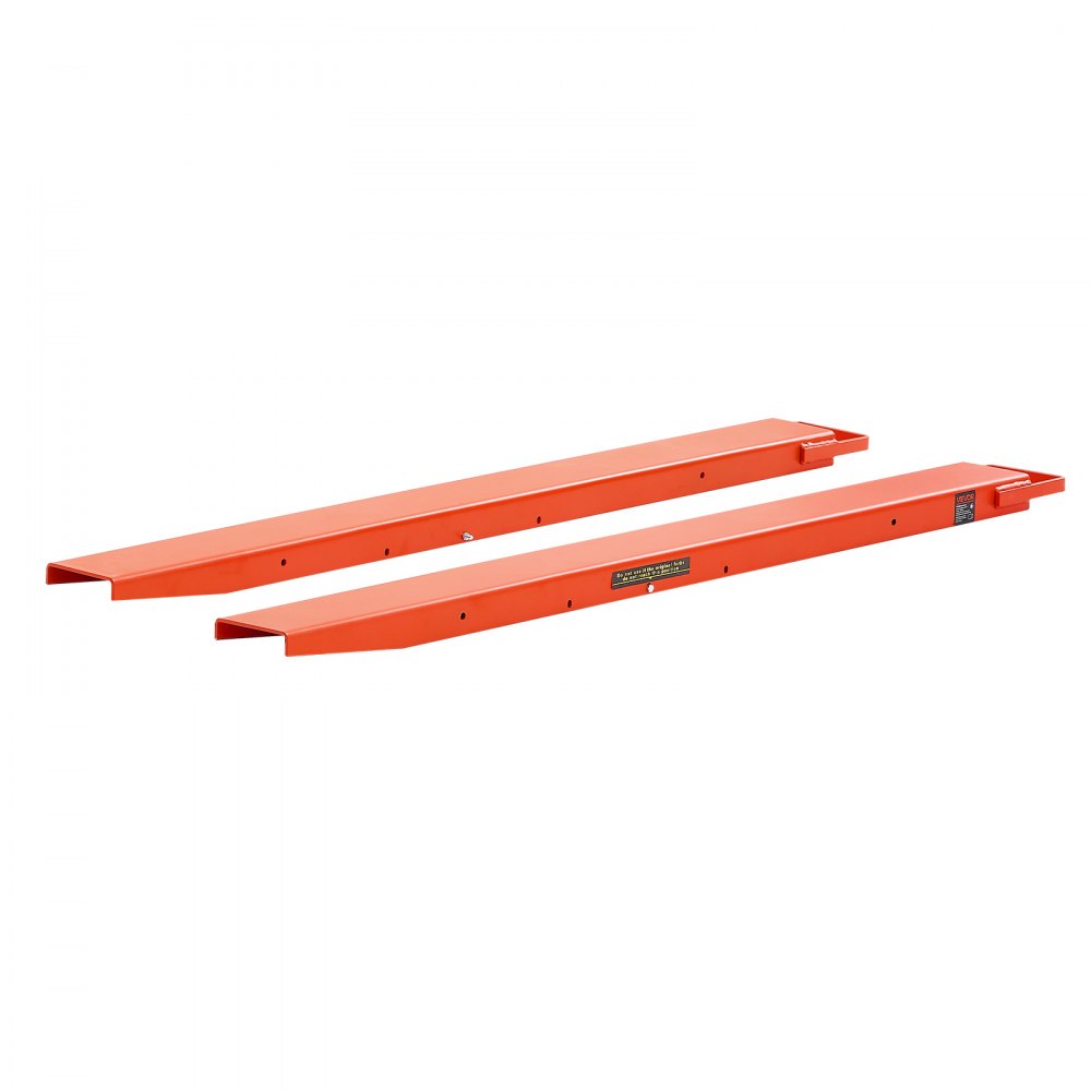 VEVOR 1 Paar Gabelverlängerungen 1520x115mm Zinkenverlängerungen 2086,5kg, Gabelzinken zum Bewegen & Transportieren für Lager Baustelle Dock & Hof, Stahlkonstruktion, mit Bolzenverriegelung, Orange