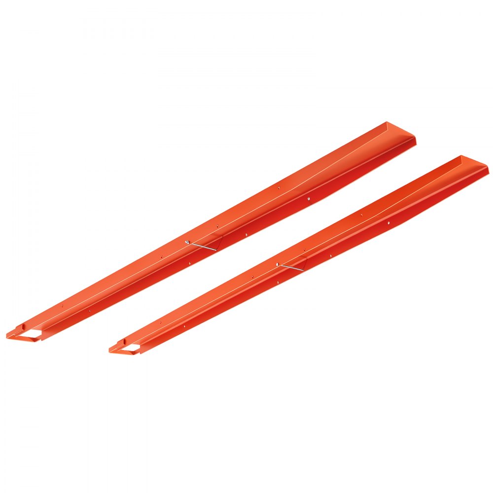 VEVOR 1 Paar Gabelverlängerungen 2130x115mm Zinkenverlängerungen 2086,5kg, Gabelzinken zum Transportieren für Lager Logistikzentrum & Landwirtschaft, Stahlkonstruktion, mit Bolzenverriegelung, Orange