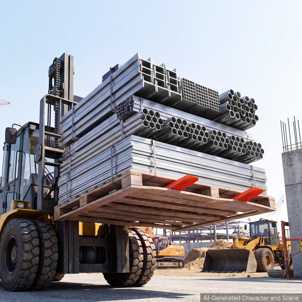 VEVOR 1 Paar Gabelverlängerungen 2440x140mm Zinkenverlängerungen 2086,5kg, Staplerzinken zum Transportieren für Werkstatt Logistik & Landwirtschaft, Stahlkonstruktion, mit Bolzenverriegelung, Orange