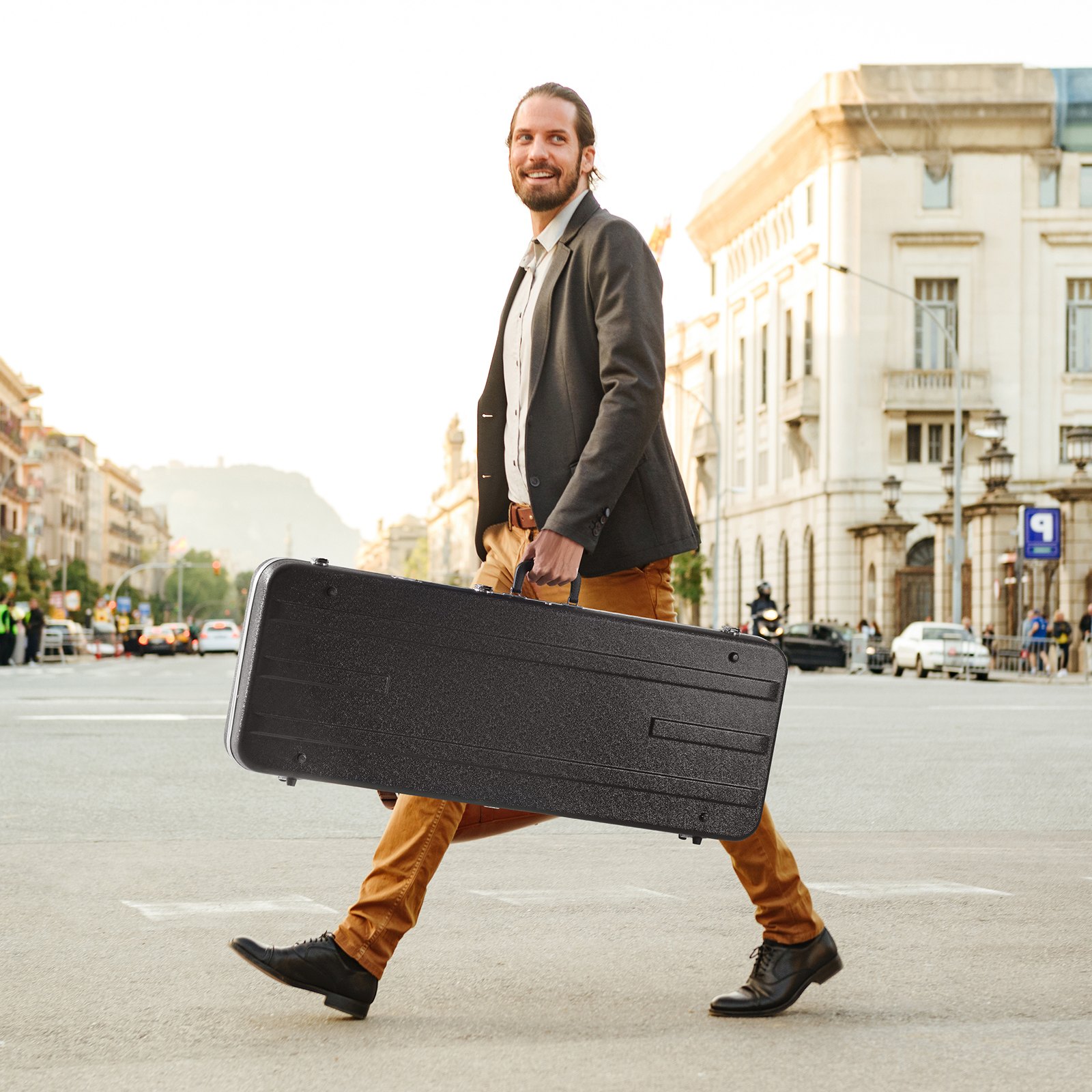 VEVOR Gitarrenkoffer Case Hartschalenkoffer für E-Gitarre ABS 105cm (41,.34 in) Abschließbar