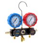 VEVOR AC Klimaanlagen-Manometer-Set für R134a R404A R1234y R22 Kältemittel, 3-Wege-Manometer mit 1,5-m-Schläuchen & Adaptern & Schnellkupplungen & Dosenanschlüssen Geeignet für Kfz-Klimaanlagen