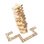 VEVOR Wackelturm mit 54 Blöcken, Tumbling Tower Kiefernholz, Holzturm Höhe bis 27 cm, Holzstapelspiel für 1 oder mehr Spieler, Tumbling Tower-Familienspiele für drinnen/draußen Party