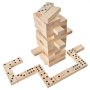 VEVOR Wackelturm mit 60 Blöcken & Anzeigetafel & Tragetasche, Tumbling Tower aus Kiefernholz, Holzturm Höhe bis 60 cm, Holzstapelspiel, Tumbling Tower-Familienspiele für drinnen/draußen Party
