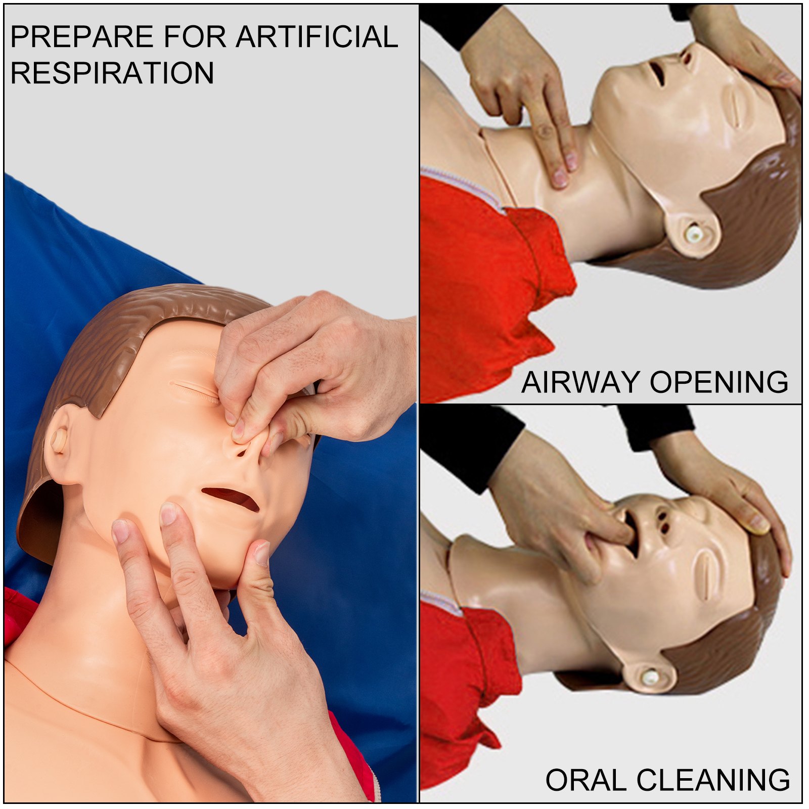 Vevor Cpr Reanimationspuppe Hlw Erste Hilfe Trainingspuppe 165 X 48 X 30 Cm