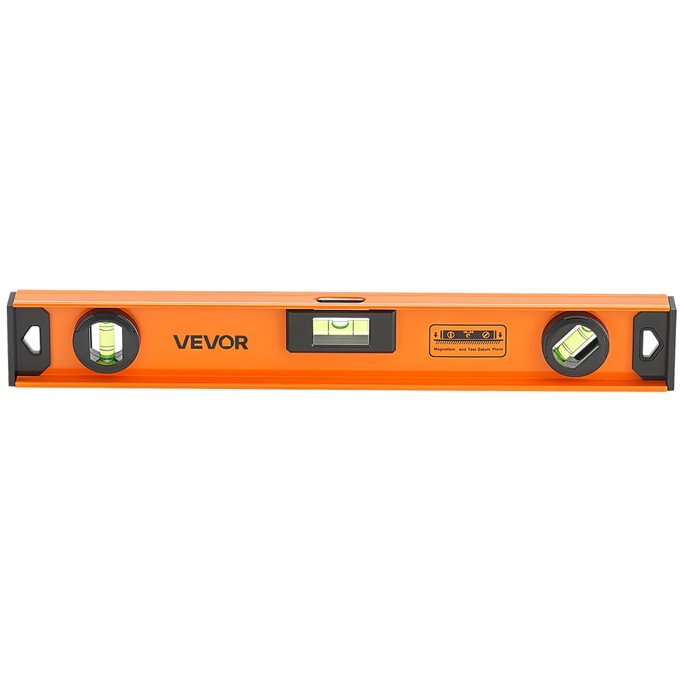 VEVOR 4 tlg. Wasserwaage Set, 40/60/90/120cm Richtwaage mit 3 Libellen 90°/45°/0° & 0,5mm/m Genauigkeit, Maurerwaage Meganetisch mit Aufhängeloch, Stoßfestes Messwerkzeug für Baustelle Hausrenovierung