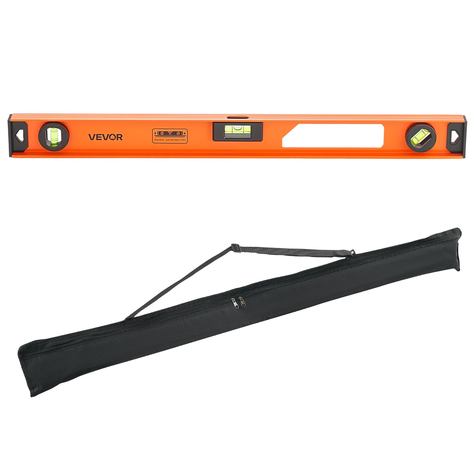 VEVOR 4 tlg. Wasserwaage Set, 40/60/90/120cm Richtwaage mit 3 Libellen 90°/45°/0° & 0,5mm/m Genauigkeit, Maurerwaage Meganetisch mit Aufhängeloch, Stoßfestes Messwerkzeug für Baustelle Hausrenovierung