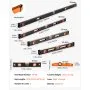 VEVOR 6-piece spirit level set, 200/120/80/60/40/25 cm box spirit level set, vial ruler for 45/90/180 degrees, measuring tool made of aluminum alloy, (only the 25 cm version has a magnet)