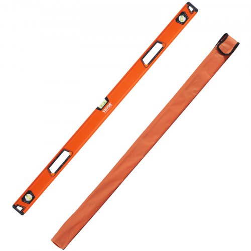 VEVOR Wasserwaage Aluminium Magnetwasserwaage 1222 mm 3 Libellen 45-Grad-Winkel, Horizontal und Vertikal 0,5 mm/m inkl. Nylon-Aufbewahrungstasche Professional Wasserwaage