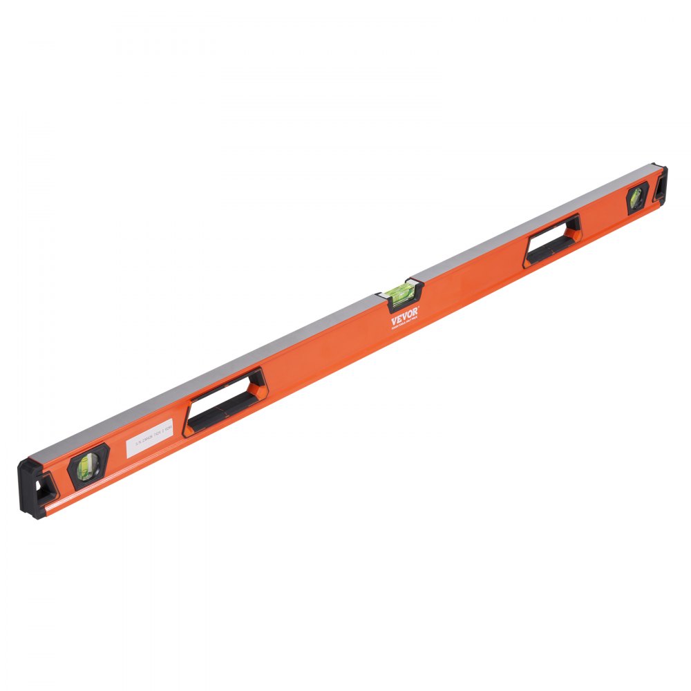 VEVOR Wasserwaage Aluminium Magnetwasserwaage 1222 mm 3 Libellen 45-Grad-Winkel, Horizontal und Vertikal 0,5 mm/m inkl. Nylon-Aufbewahrungstasche Professional Wasserwaage