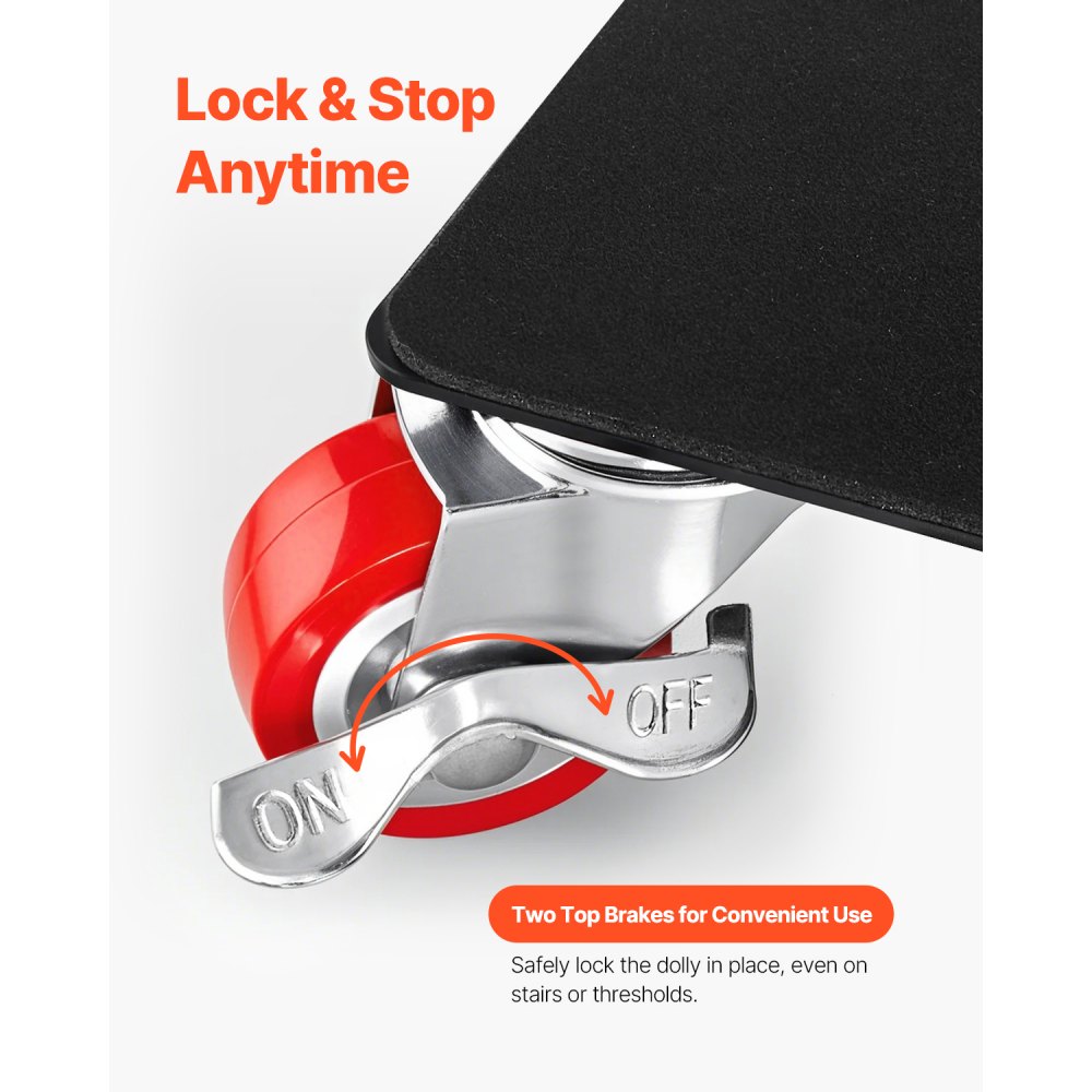 VEVOR Möbelwagen, Max. Tragkraft 544 kg, Schwerlast-Möbeltransporter mit 5x 360° drehbaren Rädern, Möbelroller, Möbelhebe-Schiebewerkzeugsatz für Haushaltsgeräte, Sofa, Kühlschrank, Waschmaschine