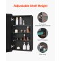 VEVOR Spiegelschrank verspiegelter Arzneischrank Medizinschrank (420 x 125 x 700 mm) für Badezimmer mit Einzelspiegel & verstellbaren Glasböden, Einbau- und Wandmontage, Aluminiumrahmen, Badschrank