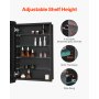 VEVOR Medizinschrank verspiegelter Arzneischrank (508 x 126 x 762 mm) für Badezimmer mit Spiegeltür & verstellbaren Glasböden, Einbau- und Wandmontage, Aluminiumrahmen, Spiegelschrank Badschrank